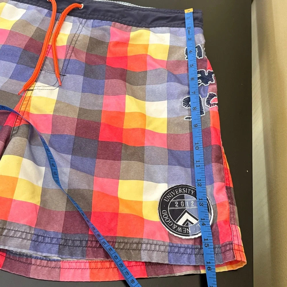 Desigual Swim Trunks Multicolor Plaid Board Shorts XL